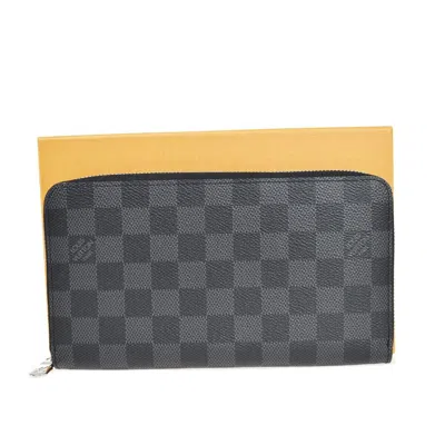 Pre-owned Louis Vuitton Zippy Organizer Black Canvas Wallet  ()