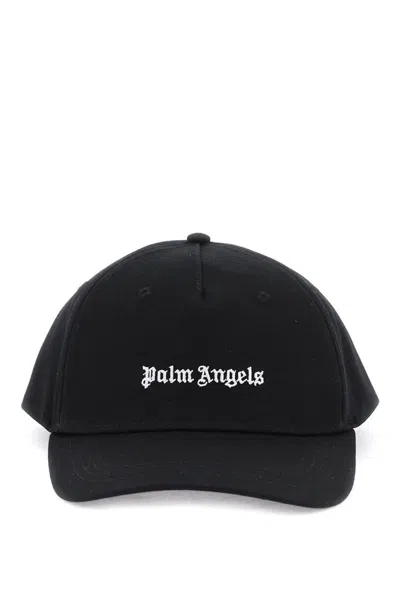 Palm Angels Embroidered Logo Baseball Cap With In Nero