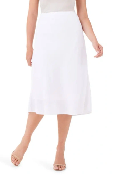 Nic + Zoe Rumba Organic Linen Blend A-line Skirt In Paper White