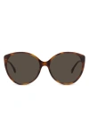 Fendi The  Fine 59mm Round Sunglasses In Blonde Havana / Brown