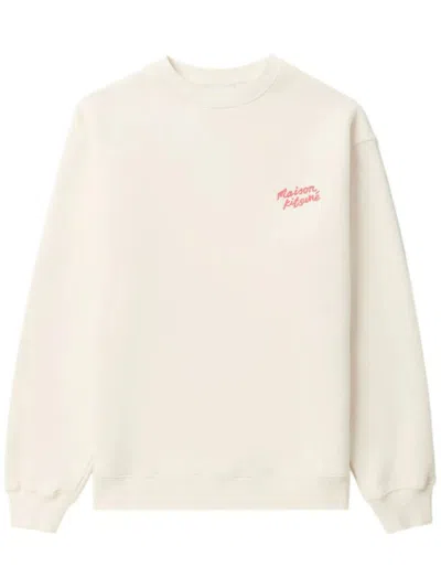 Maison Kitsuné Maison Kitsune Handwriting Comfort Sweatshirt In White