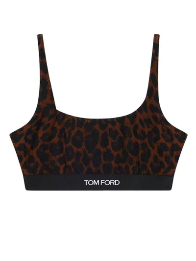 Tom Ford Spotted Bralette Clothing In Brown