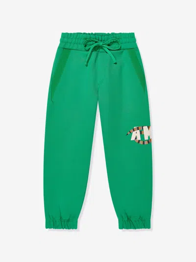 Amiri Kids' Logo-print Track Trousers In Green