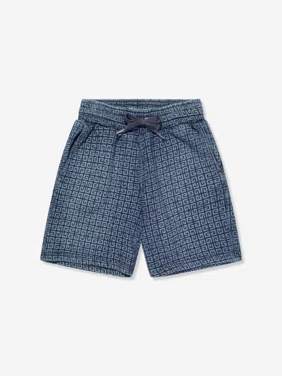 Givenchy Kids' Boys Blue Cotton 4g Shorts