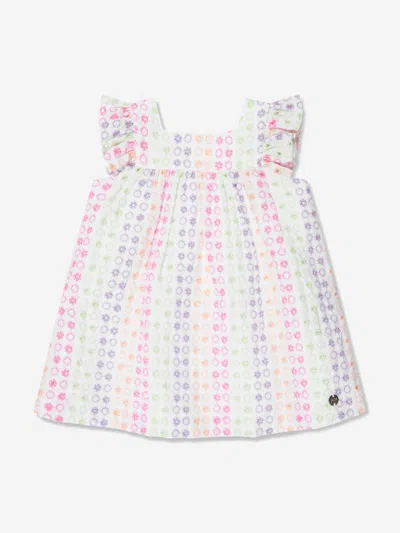 Paz Rodriguez Kids' Rainbow Cotton Dress In Multicoloured