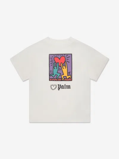 Palm Angels Kids X Keith Haring Heart In White