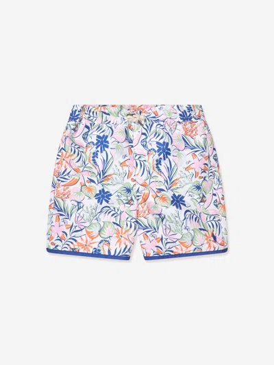 Ralph Lauren Kids' Boy's Tropical Printed Briggs Swim Trunks In Multicoloured