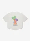 Palm Angels Kids' Neon Palm Graphic-print Cotton-jersey T-shirt 4-12 Years In White