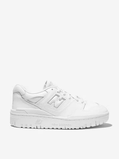 New Balance Kids' 550 Bungee Lace-up Sneakers In White