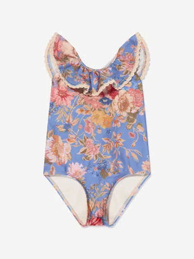 Zimmermann Babies' Little Girl's & Girl's August One-piece Swimsuit In Blue