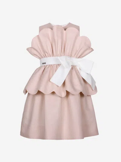 Jessie And James Kids' Ruffle Bow Cotton Dress In Pink
