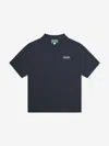 Kenzo Kids' Logo-print Piqué-weave Polo Shirt In Blue