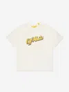 Off-white Kids' Baseball Logo-print Cotton T-shirt In White