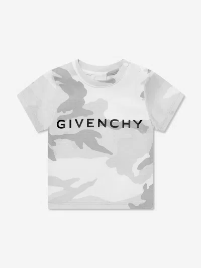 Givenchy Babies' 4g-motif Camouflage-print T-shirt In Grey