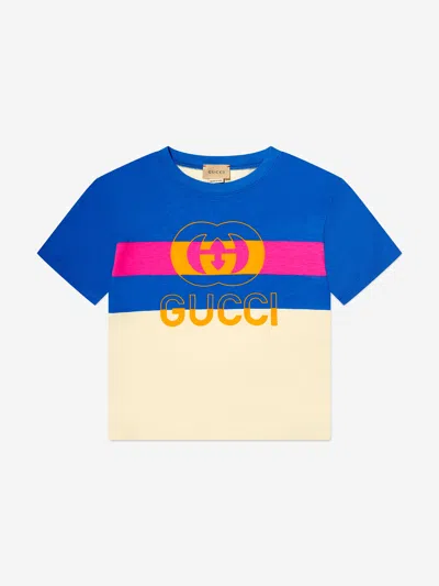 Gucci Babies' Logo-print T-shirt In White