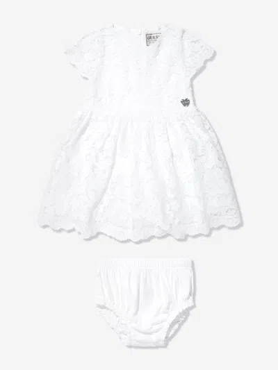 Guess Kids' Baby Girls Dress With Bloomers In White