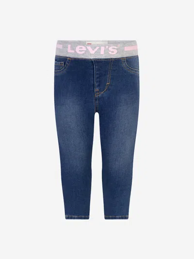 Levi's Wear Baby Girls Cotton Denim Pull On Jeans 36 Mths Blue