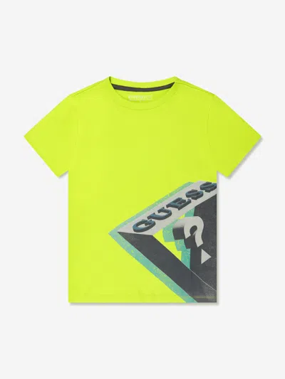 Guess Kids' Boys Logo Print T-shirt In Green