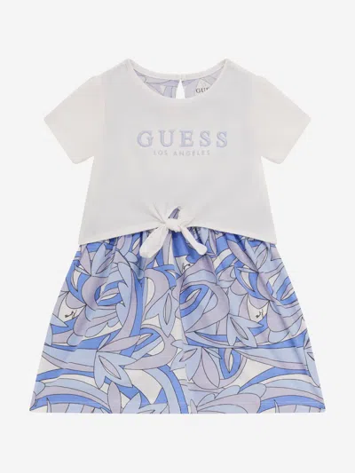 Guess Babies' Girls Patterned T-shirt Dress In White