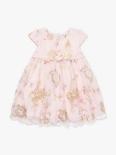 Patachou Babies' Girls Floral Lace Occasion Dress In Pink