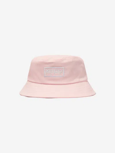 Kenzo Kids' Girls Logo Bucket Hat In Pink