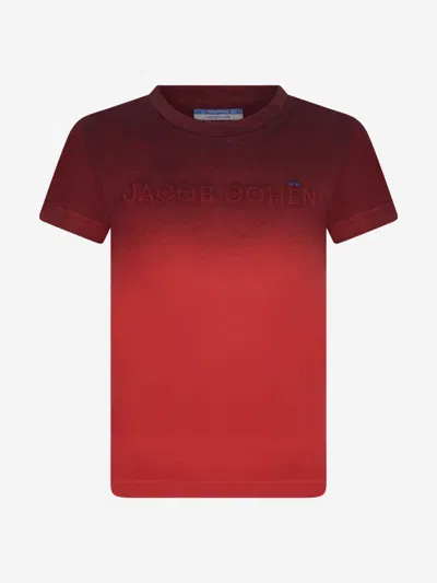 Jacob Cohen Kids' Boys Cotton Logo T-shirt In Red