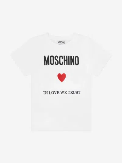 Moschino Kids Logo T-shirt In White