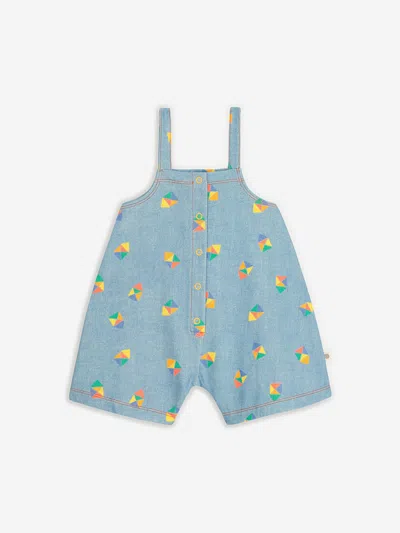 The Bonnie Mob Babies' Boys Mako Dungaree Romper In Blue