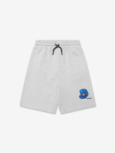 Kenzo Kids' Boys Flower Print Bermuda Shorts In Grey