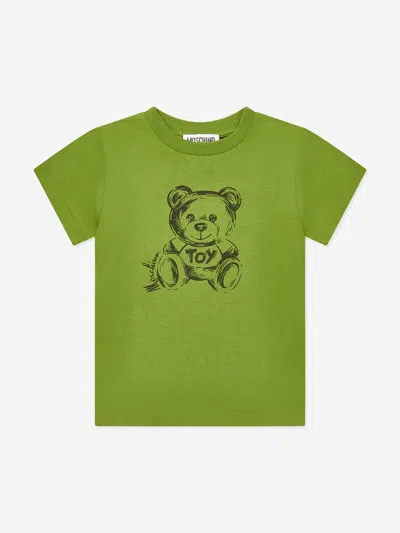 Moschino Kids Teddy Toy T-shirt In Green