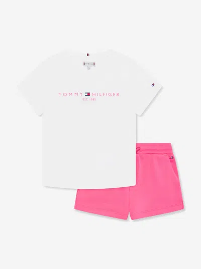 Tommy Hilfiger Kids' Girls Essential Short Set In Pink
