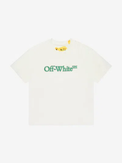 Off-white Kids' Boys Big Bookish T-shirt In White