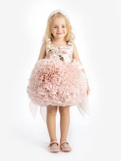 Maison Ava Babies' Girls Pomme Dress In Pink