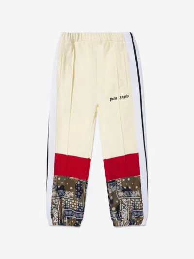Palm Angels Babies' Boys Colourblock Camo Track Pants In White