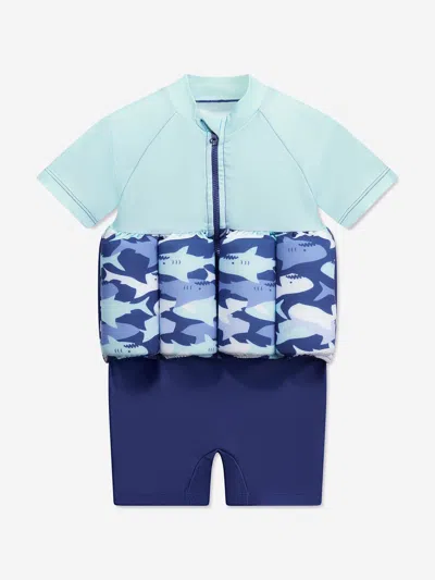 Soli Swim Babies' Boys Blue Shark Float Suit (upf50+)