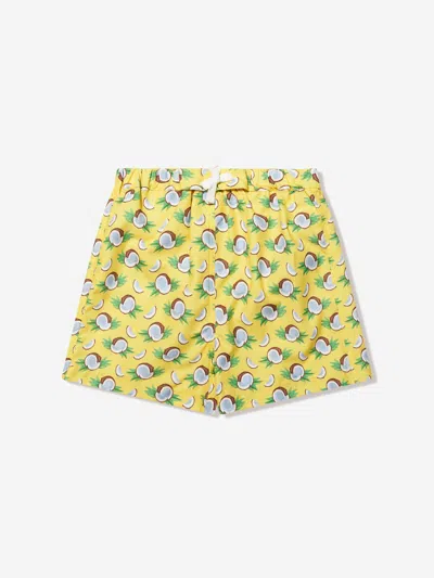 Rachel Riley Babies' Boys Coconut Swim Shorts In Yellow