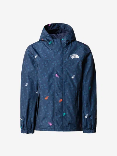 The North Face Kids' Antora Graphic-print Rain Jacket In Blue