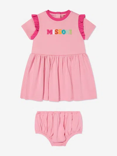 Missoni Baby Girls Dress With Knickers In Pink