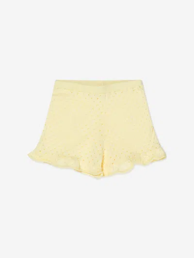 Konges Slojd Babies' Girls Organic Cotton Frilly Shorts 9 Mths Yellow