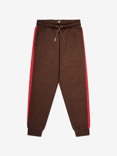 Michael Kors Kids' Monogram-pattern Jogging Bottoms In Brown