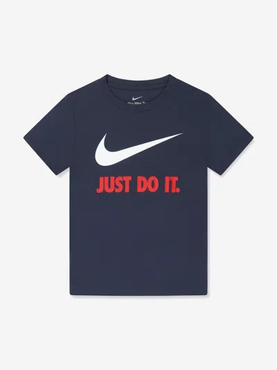 Nike Kids' Boys Swoosh Jdi T-shirt In Blue