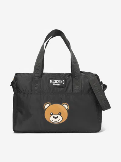 Moschino Baby Teddy Bear Changing Bag In Black