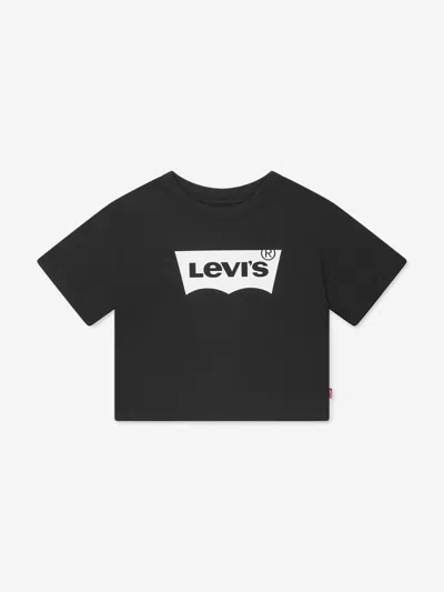 Levi's Wear Babies' Girls Meet And Greet Cropped Top In Black