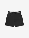 Msgm Teen Girls Black Logo Shorts