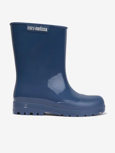 Mini Melissa Kids' Girls Welly Boots In Blue