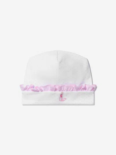 Magnolia Baby Kids' Baby Girls Princess Swan Embroidered Ruffle Hat In White
