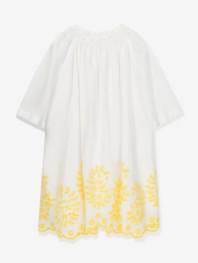 Zimmermann Babies' Girls Junie Embroidered Dress In Ivory