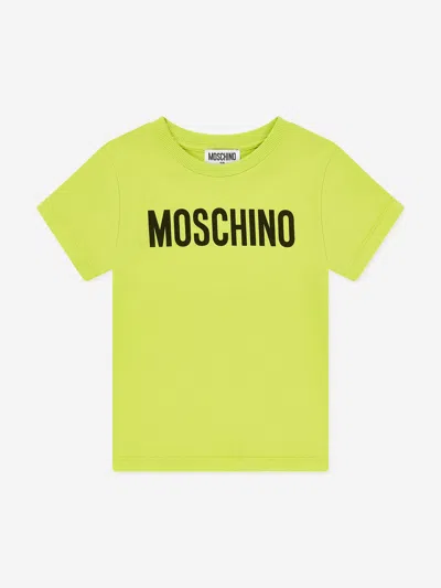 Moschino Babies' Kids Logo T-shirt In Green