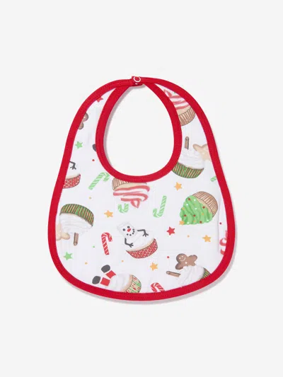 Magnolia Baby Baby Festive Cupcakes Bib In Red