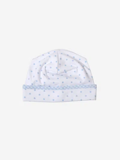 Magnolia Baby Boys & Blue Spotted Baby Hat 6 Mths White